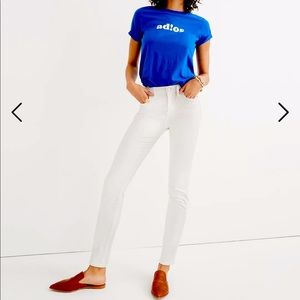 NWT Madewell High Rise 9” Skinny in White